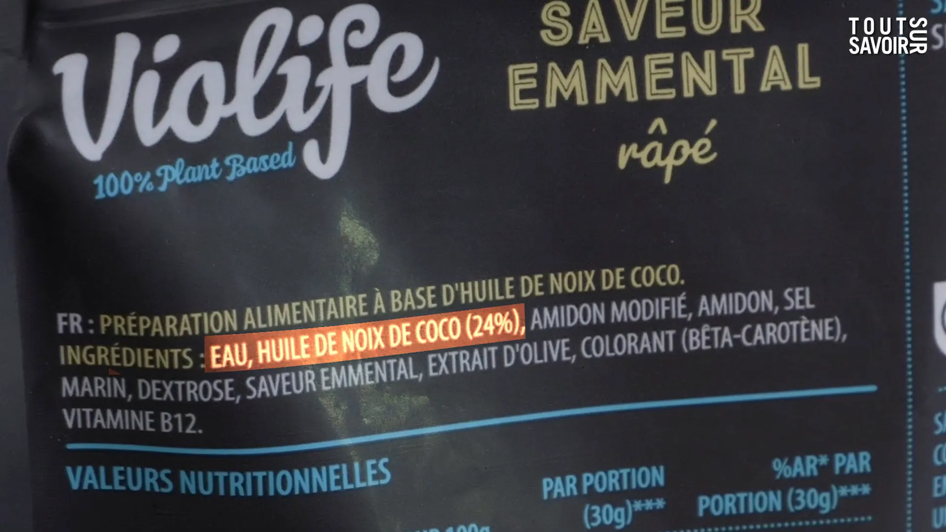 Composition du fauxmage emmental fromages végétaux avantages